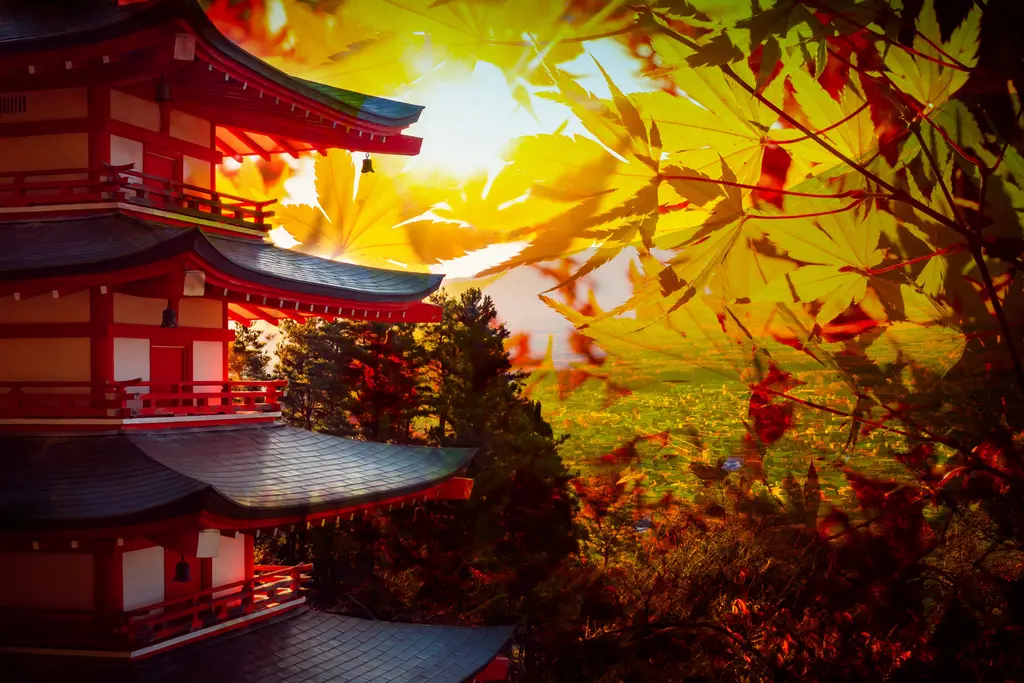 Chureito Autumn Vista – 7000 piece jigsaw puzzle on JigsawFusion