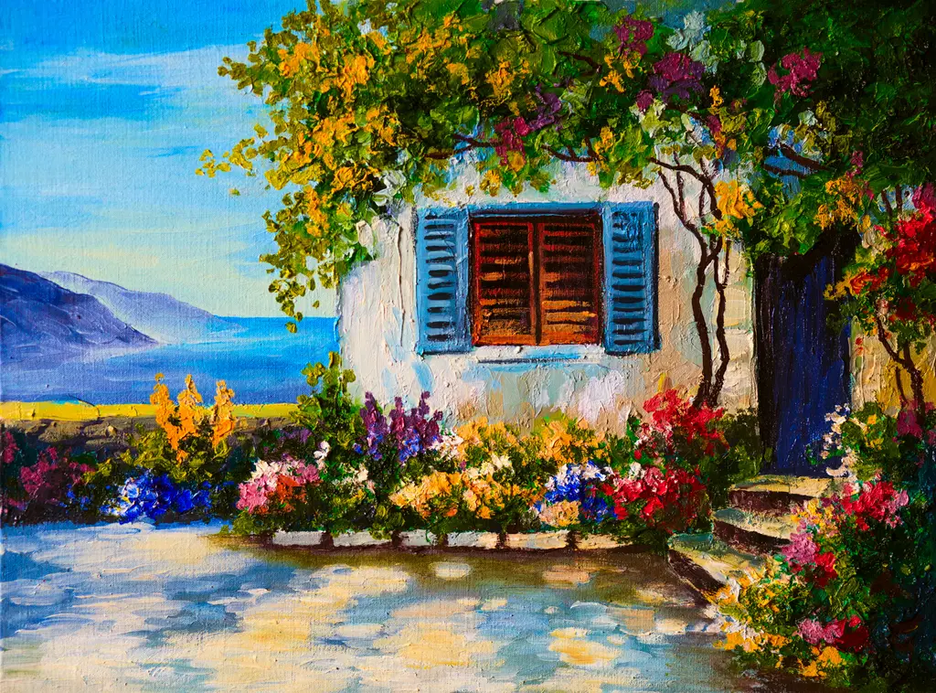 Sunlit Seaside Cottage – 7500 piece jigsaw puzzle on JigsawFusion