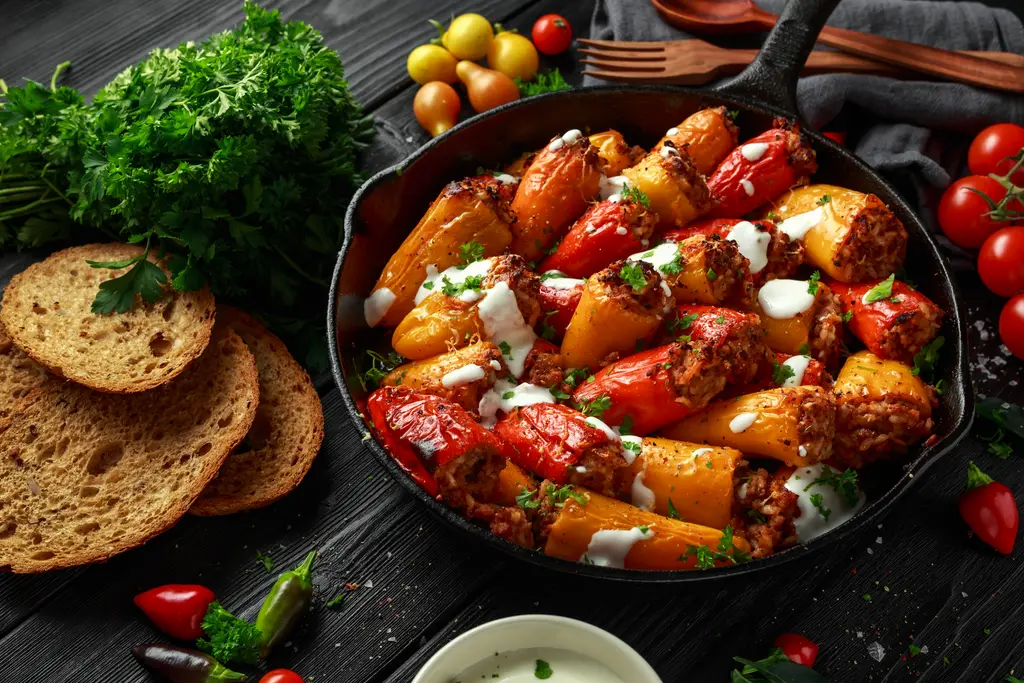 Skillet Stuffed Peppers – 7000 piece jigsaw puzzle on JigsawFusion